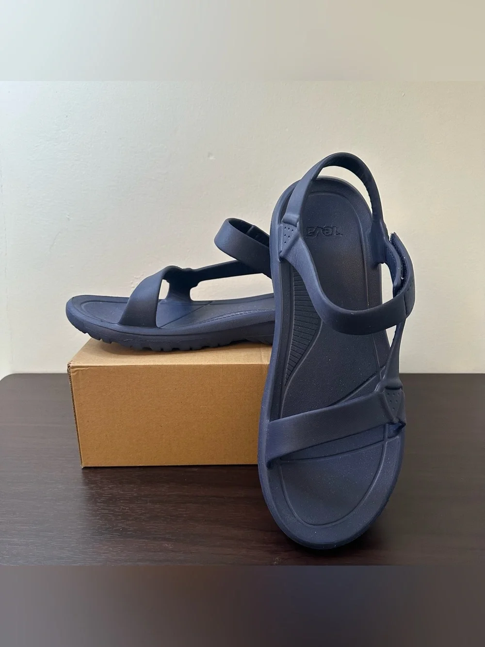 Teva Hurricane Drift Navy Blue Men's Sport Sandals Hook & Loop Size 13 Outdoor